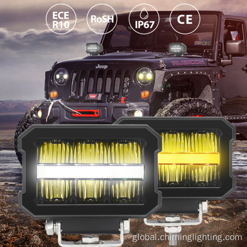 Round Led Offroad Lights Led Offroad Lighting Diecast Aluminum 4.5 Inch Off Road Light Bar Parts 12V 24V Truck Mini Work Light Bar For Trucks Jeep Motorcycles Suv Factory